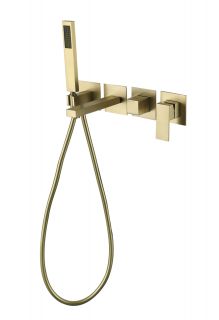 Смеситель для ванны скрытого монтажа Grocenberg GB5060MG с Картриджем Kerox (Венгрия) золото